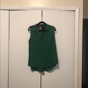 Express Emerald button down Tank
